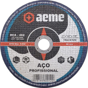 Disco de Corte Aeme para Aço DCA 402 7x1/8x7/8 (SKU 34405)