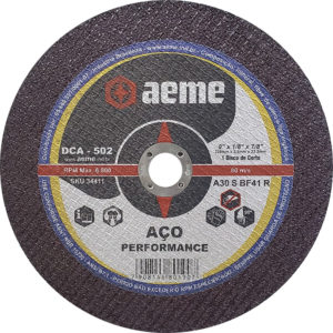 Disco de Corte Aeme para Aço/Inox DCA 502 9x1/8x7/8 (SKU 34411)
