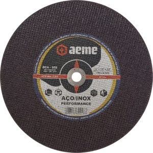 Disco de Corte Aeme para Aço/Inox DCA 502 12x1/8x3/4 (SKU 34436)
