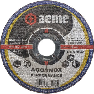 Disco de Corte Aeme para Aço/Inox DCACD 502 5x5/32x7/8 (SKU 34513)
