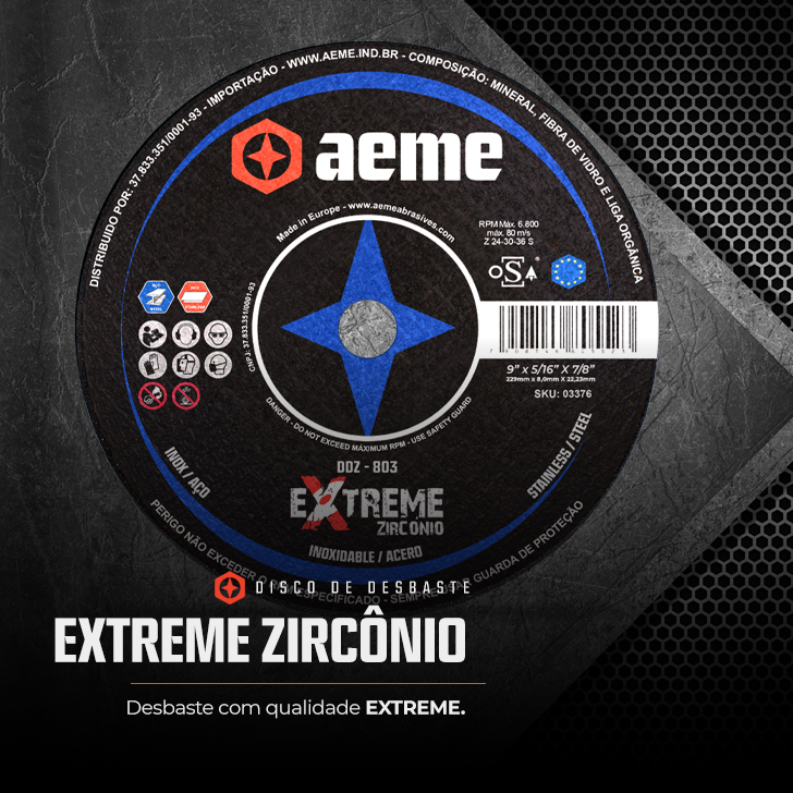 Disco de Desbaste Zirconio DDZ 803 Extreme - Mobile